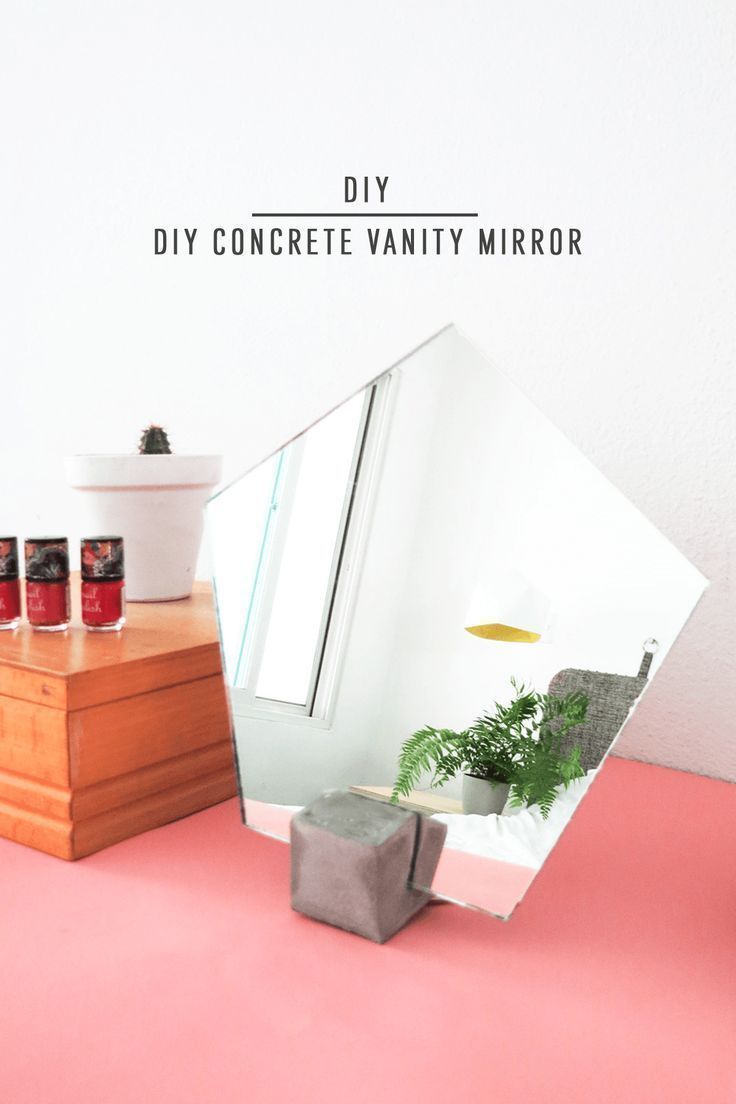 DIY Concrete Vanity Mirror