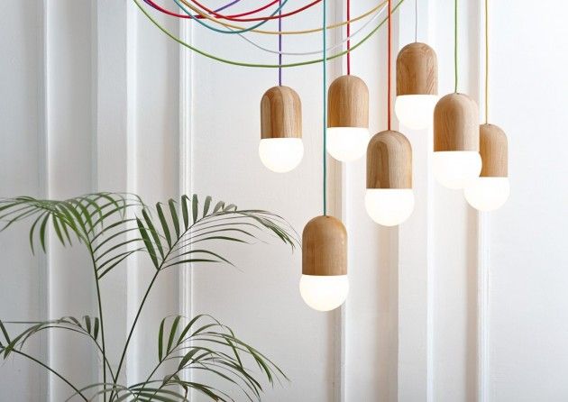 Product designer Katerina Kopytina has created the LightBean lamp made from oak.
