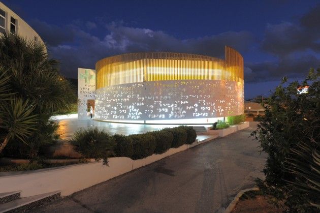 klab Architecture designed a pharmacy in Athens, Greece, that looks like a spira...