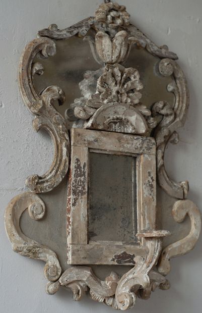 Antique French Mirror. Bougie.