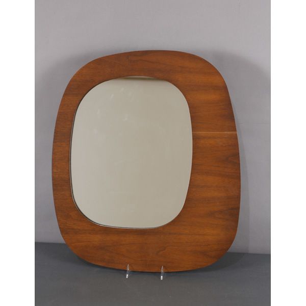 Mid Century Modern mirror by Pure Design; Eames, Panton era. 23 1/2