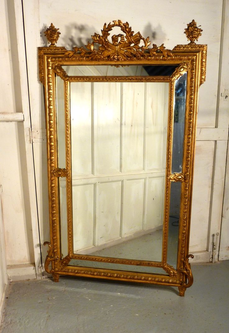 Very Large Stunning Napoleon III French Cushion Mirror