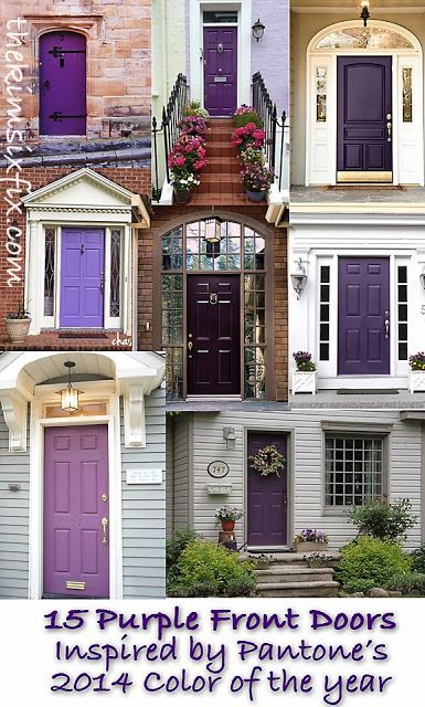 Color Trend 2014: Radiant Orchid (15 Beautiful Exterior Doors)