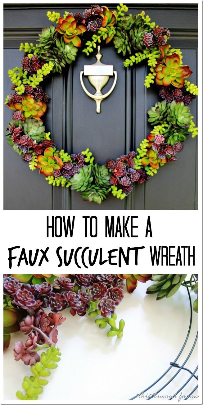 How to Make a Faux Succulent Wreath