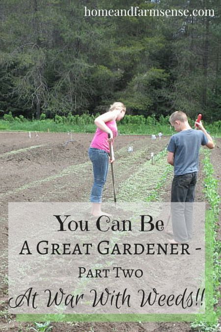 Part Two of the series You Can Be A Great Gardener.  Learn how to battle weeds!!
