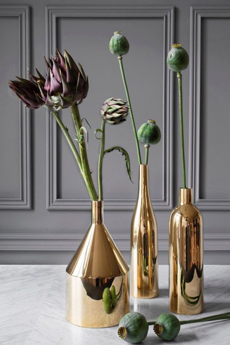 Brass vases: Paolo Dell'elce
