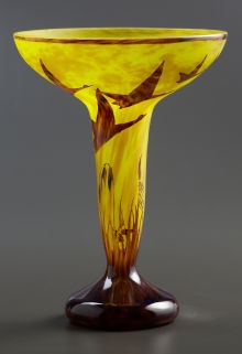 FRENCH ART GLASS VASE C. Schneider Glassworks, Epinay-sur-Seine, France, 1918-19...