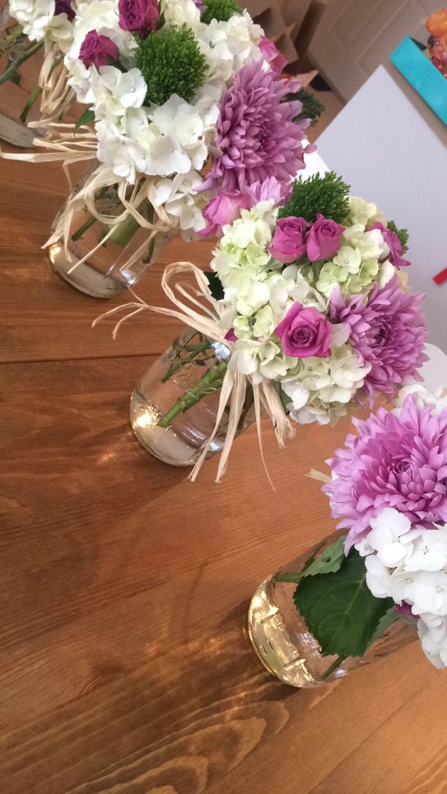 Engagement Party center pieces I made. They are perfect for an outside event or ...