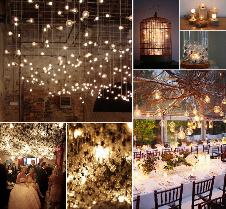 lightbulbs at your wedding