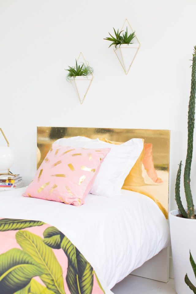 DIY Faux Brass Headboard (+ our LOCAL Magazine Feature!)