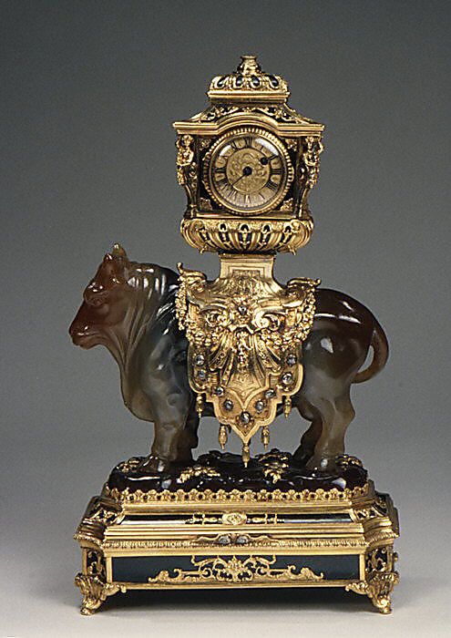 Miniature clock Date: first half 18th century: German (Dresden)