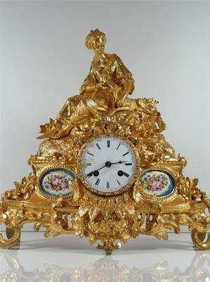 Stunning Ormolu Porcelain French Antique Mantel Clock | eBay