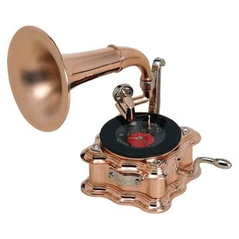 Gramophone Miniature Clock