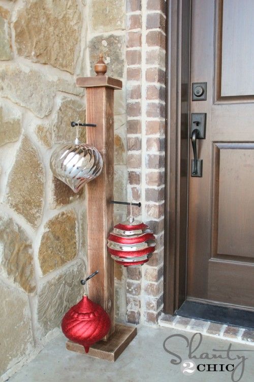 DIY Front Porch Ornament Stand