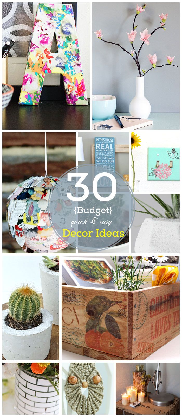 30 DIY Home Decor Ideas on a Budget | Click for Tutorial | Easy and Creative Dec...