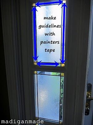 Adding Privacy to Sidelights! Faux Stained Glass DIY