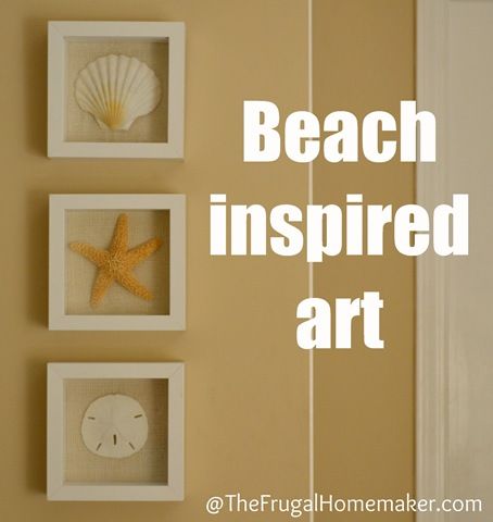 Beach inspired art {Sea Shell art}