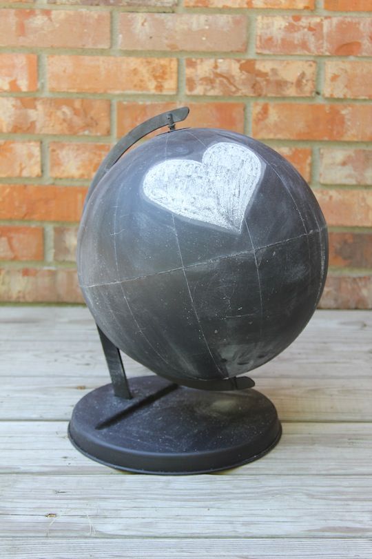 DIY Chalkboard Globe | The Good Life Blog