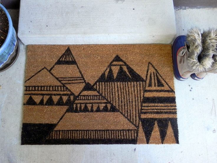 DIY ~ Geometric Mountain Doormat