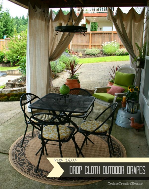 Drop Cloth Outdoor Curtains