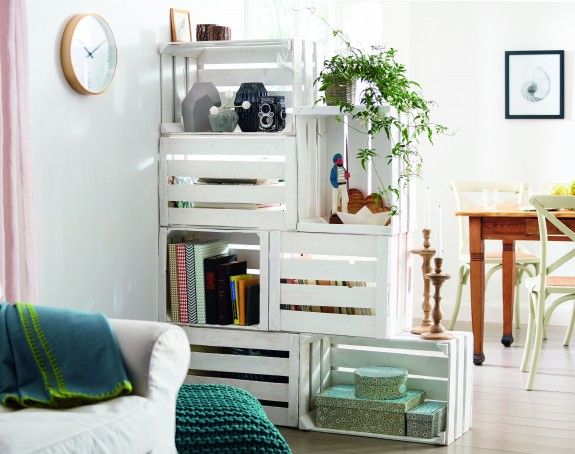 From old fruit crates you can easily build a personal room divider.  For this we...