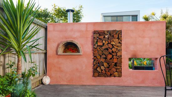 How to make a pizza oven feature wall