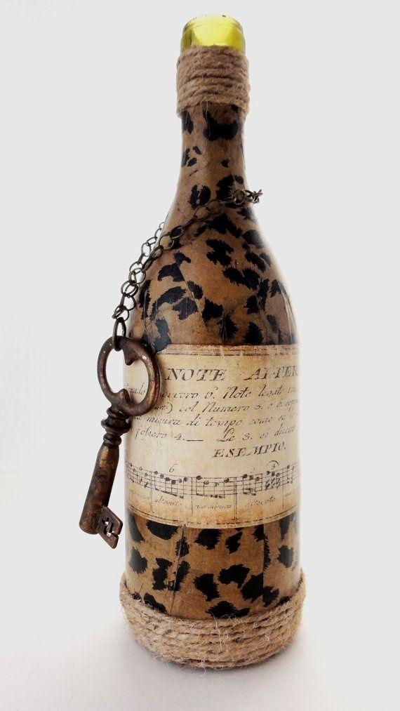 Vintage Bottle with Leopard print | the animal inside