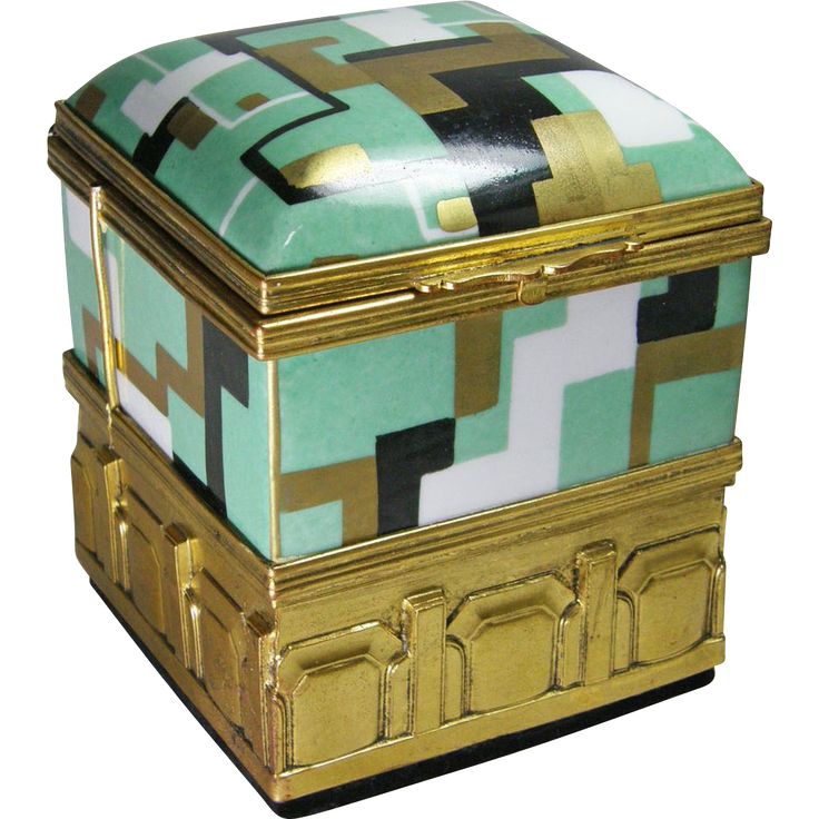 Art Deco Porcelain Box, Aladin, French, 1930's www.rubylane.com/...
