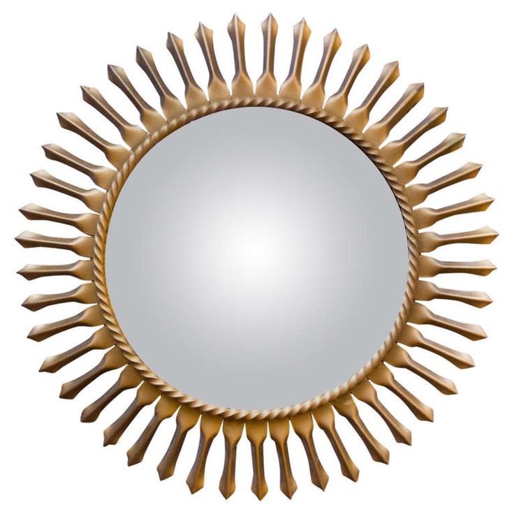 1950's Convex Sunburst Wall Mirror