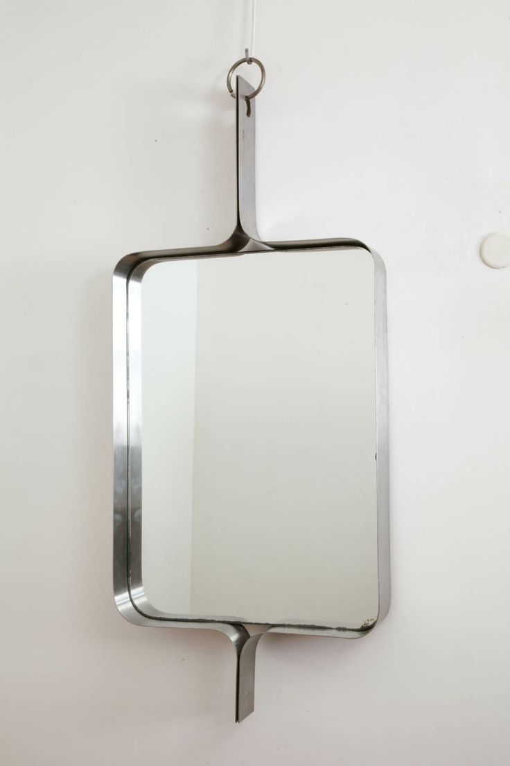 Rectangular Steel Mirror By Michel Boyer, Circa 1970. image 2