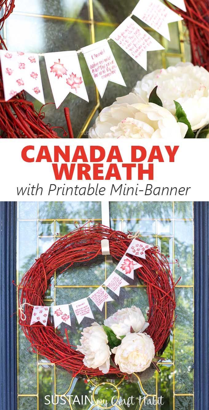 Canada Day Wreath and Printable