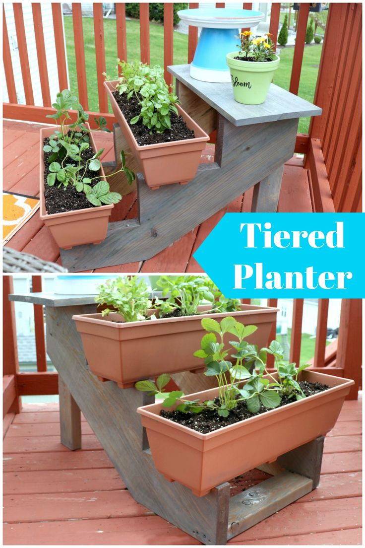 How to Build an Outdoor Tiered Planter - Creative Ramblings