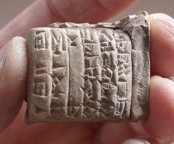 A cuneiform tablet from Nippur in Iraq dated to 2000 BC indicates the names of s...