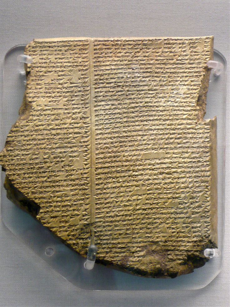 The Flood Tablet, relating part of the Epic of Gilgamesh, From Nineveh, northern...