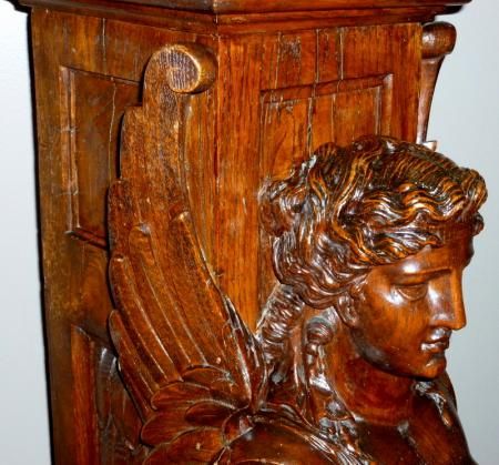 The best oak I have seen in a long time. Antique oak carved newell post.