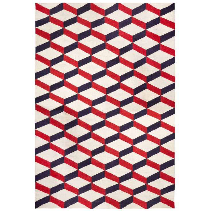 Red Lorenzo Reversible Peruvian Flat Weave Rug