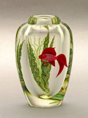 Scott Beyers: Red Beta Fish Vase