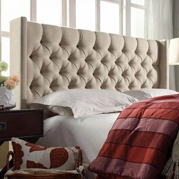 HomeVance Stanford Heights Tufted Wingback Headboard