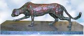 'Cheetah Stalking (Bronze Little Prowling statue)' by Rosie Sturgis