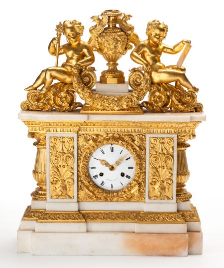 A THOMIRE ET CIE FRENCH LOUIS XVI-STYLE GILT BRONZE AND MARBLE | Lot #66100 | Heritage Auctions