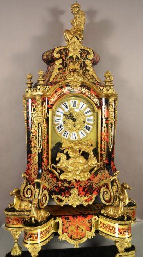 Italian Renaissance Style Bronze Mantel Clock on LiveAuctioneers