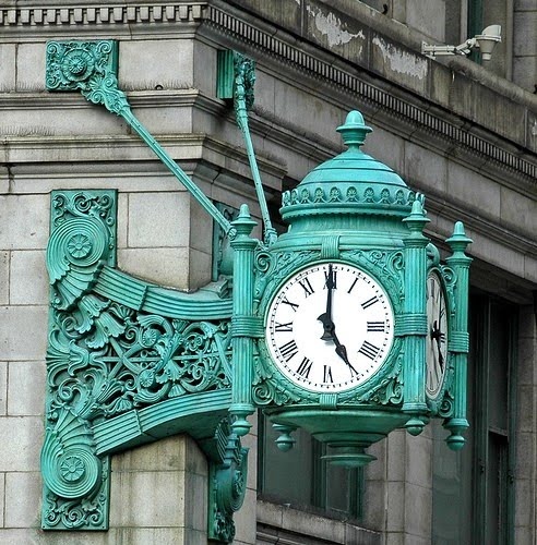 Marshall Field's clock - Chicago...Loved to shop at Field's Department Store!