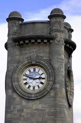 The clock tower of the Horniman Museum & Gardens in London.