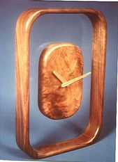 exotic wood clock | clock pictured in walnut and acrylic other woods available o...