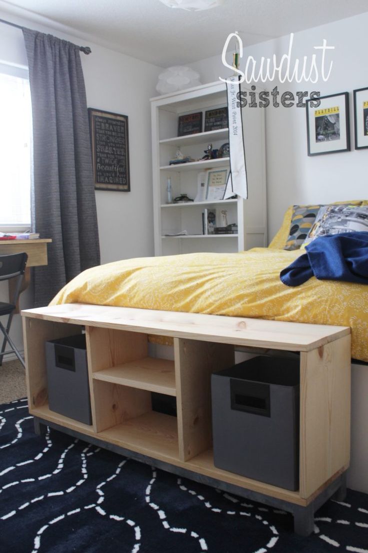 DIY Bench with Storage Compartments- IKEA Nornas look alike