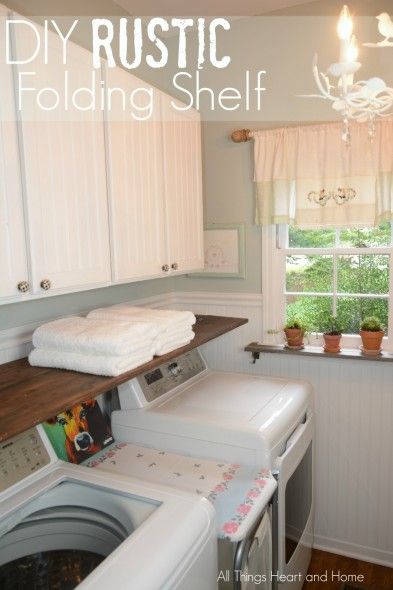 DIY Rustic Folding Shelf - All Things Heart and Home
