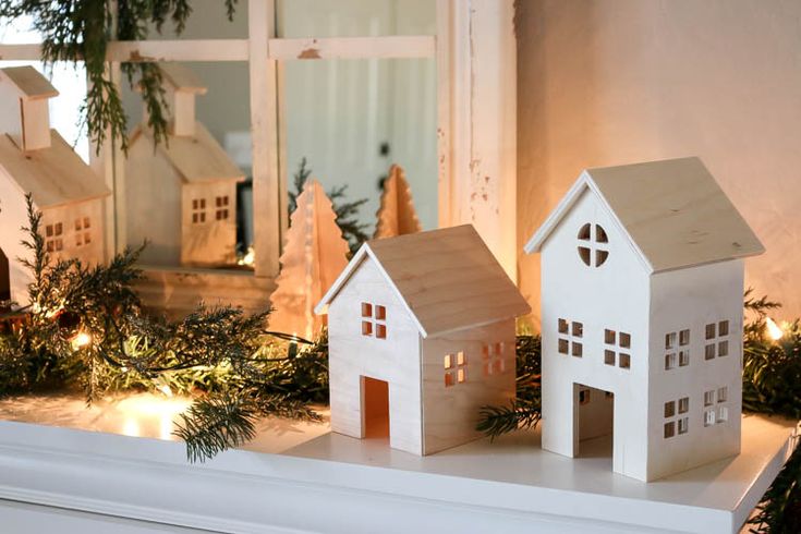 DIY Wooden Christmas Village