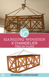 Hanging Wooden X Chandelier - Infarrantly Creative