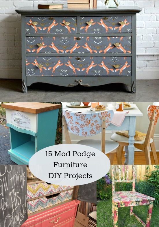 15 Unique Decoupage Furniture Projects - Mod Podge Rocks