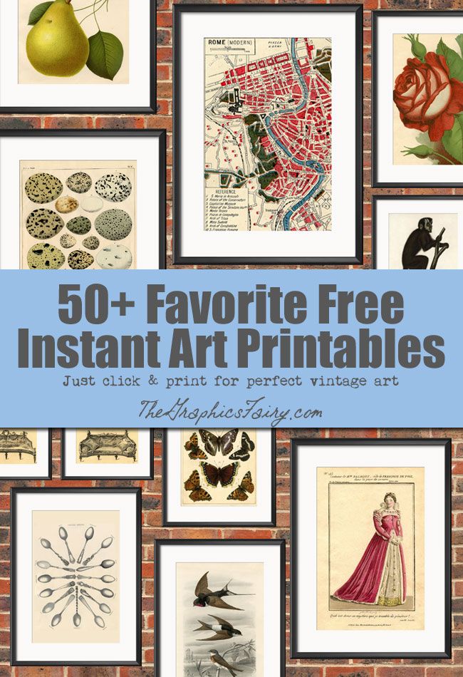 50 Free Wall Art Printables!